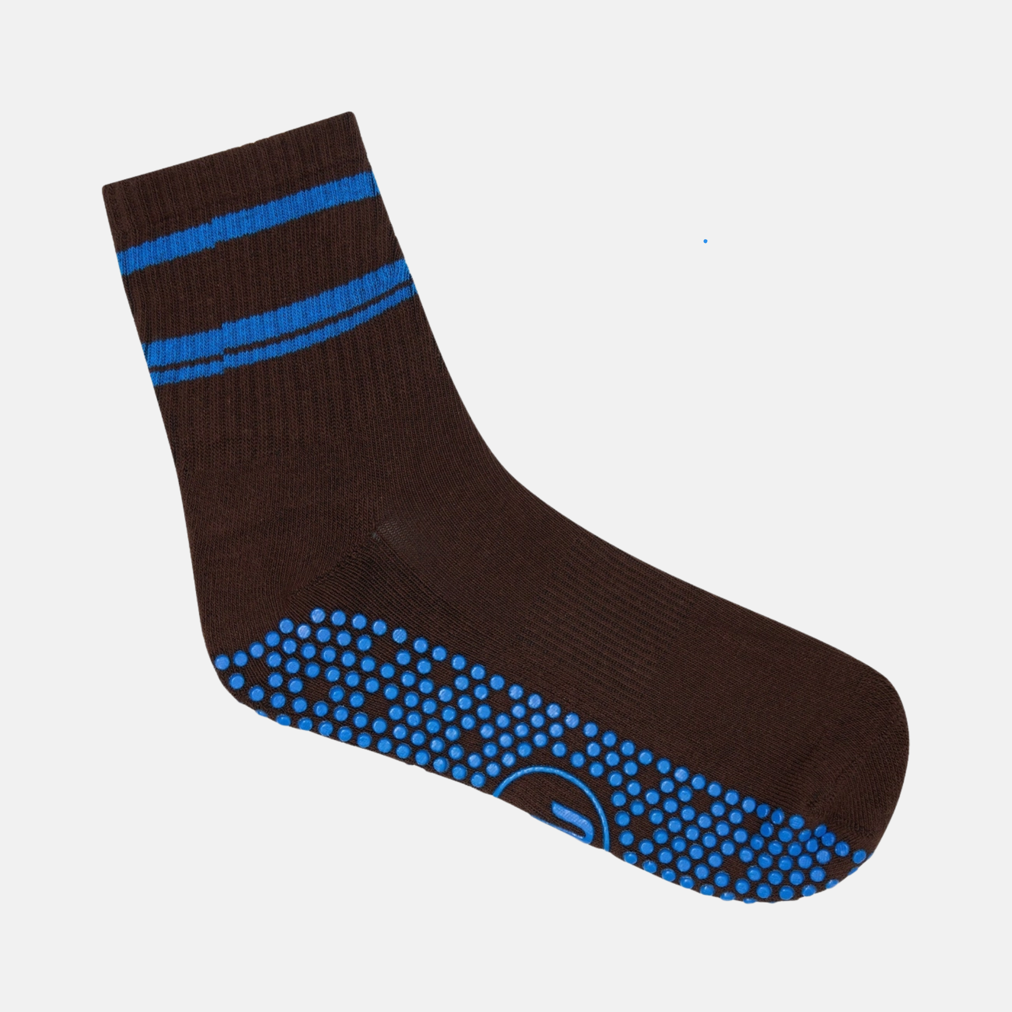 Crew Non Slip Grip Socks - Mocha Strokes