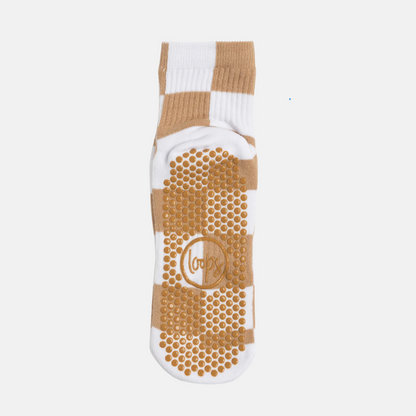 Campus Quater - Dune Check Grip Socks